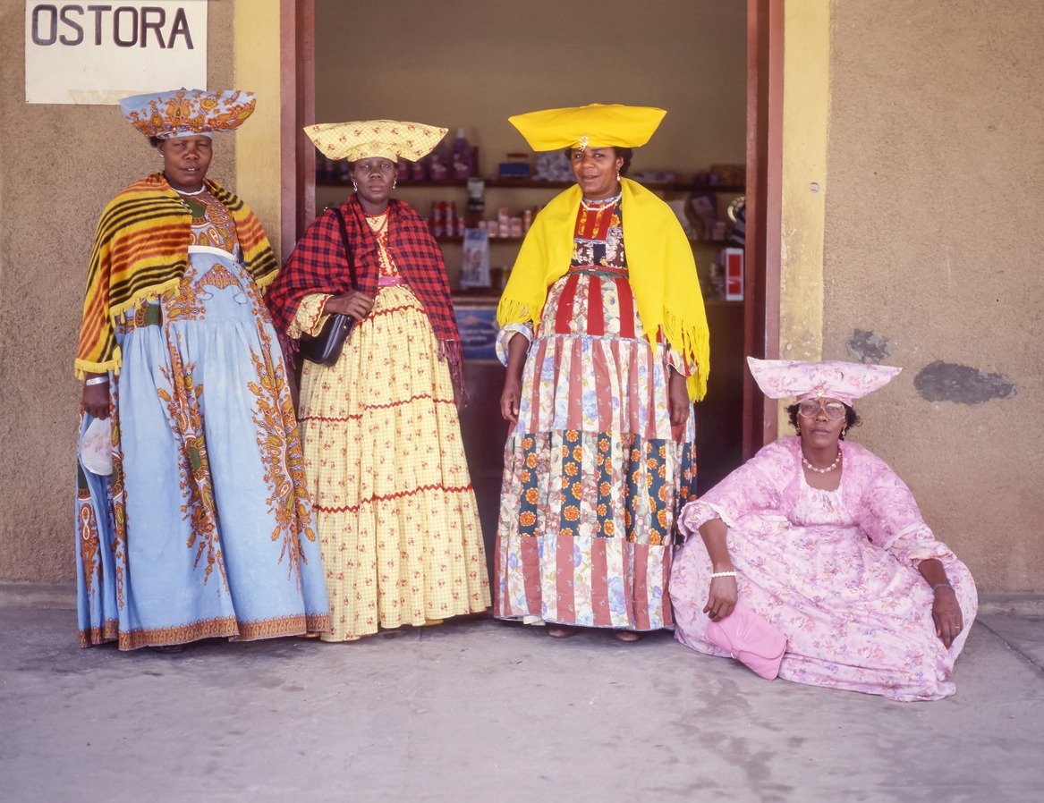 Herero women wearing their traditional dress