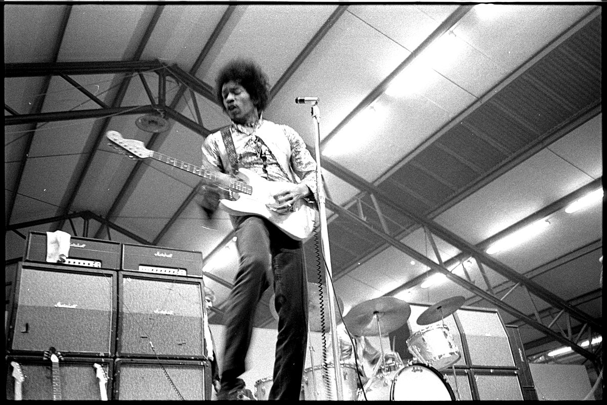 Jimi Hendrix on a concert