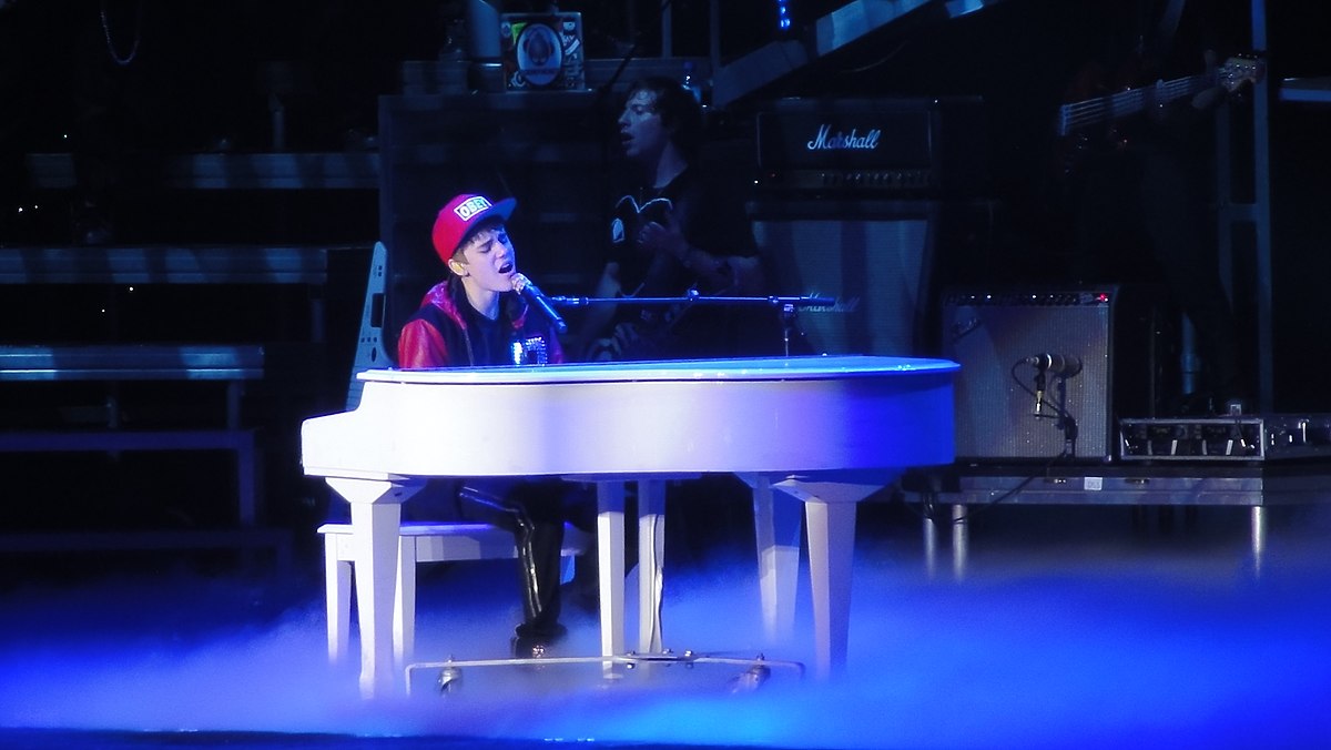 Justin Bieber performing in 2011