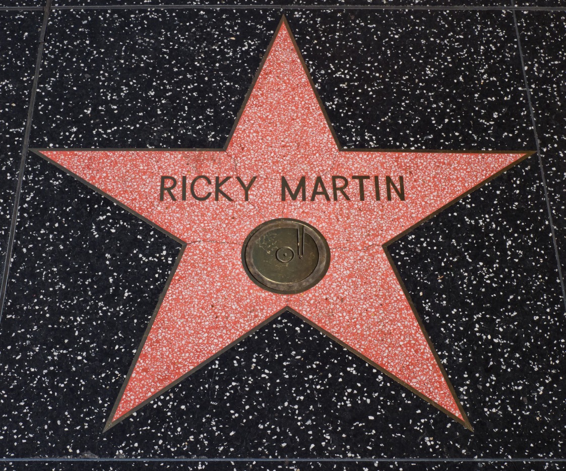Ricky Martin’s star on the Hollywood Walk of Fame