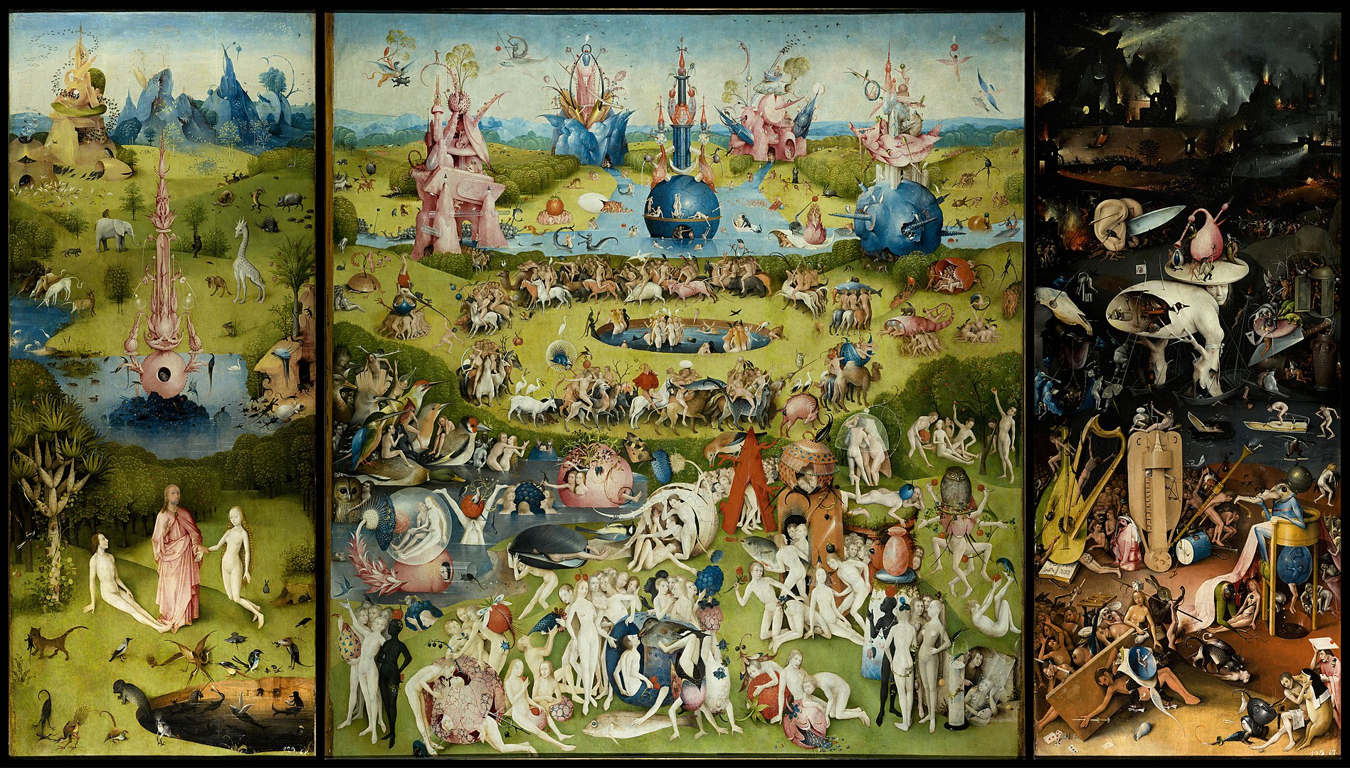 The Garden of Earthly Delights" by Hieronymus Bosch (1490-1510)