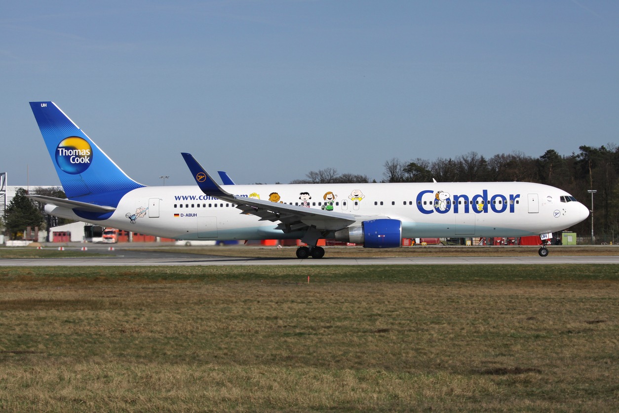a Condor Boeing at Frankfurt Airport
