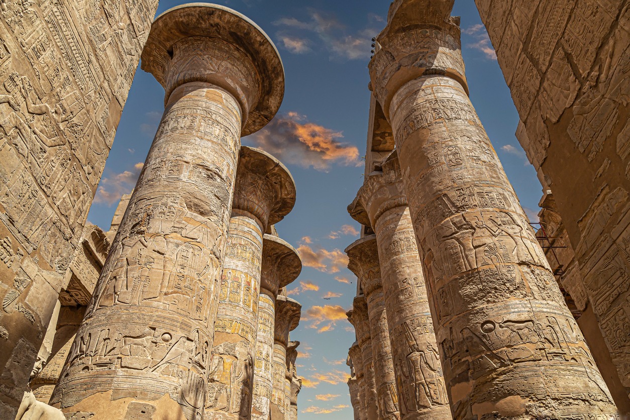 ancient Egyptian temples and pylons