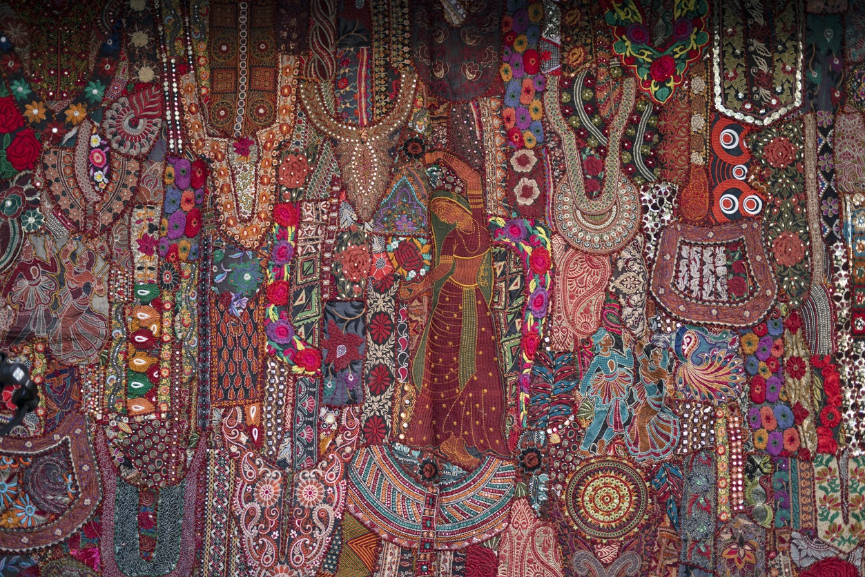 embroidery and mirror work art of Rajasthan, India