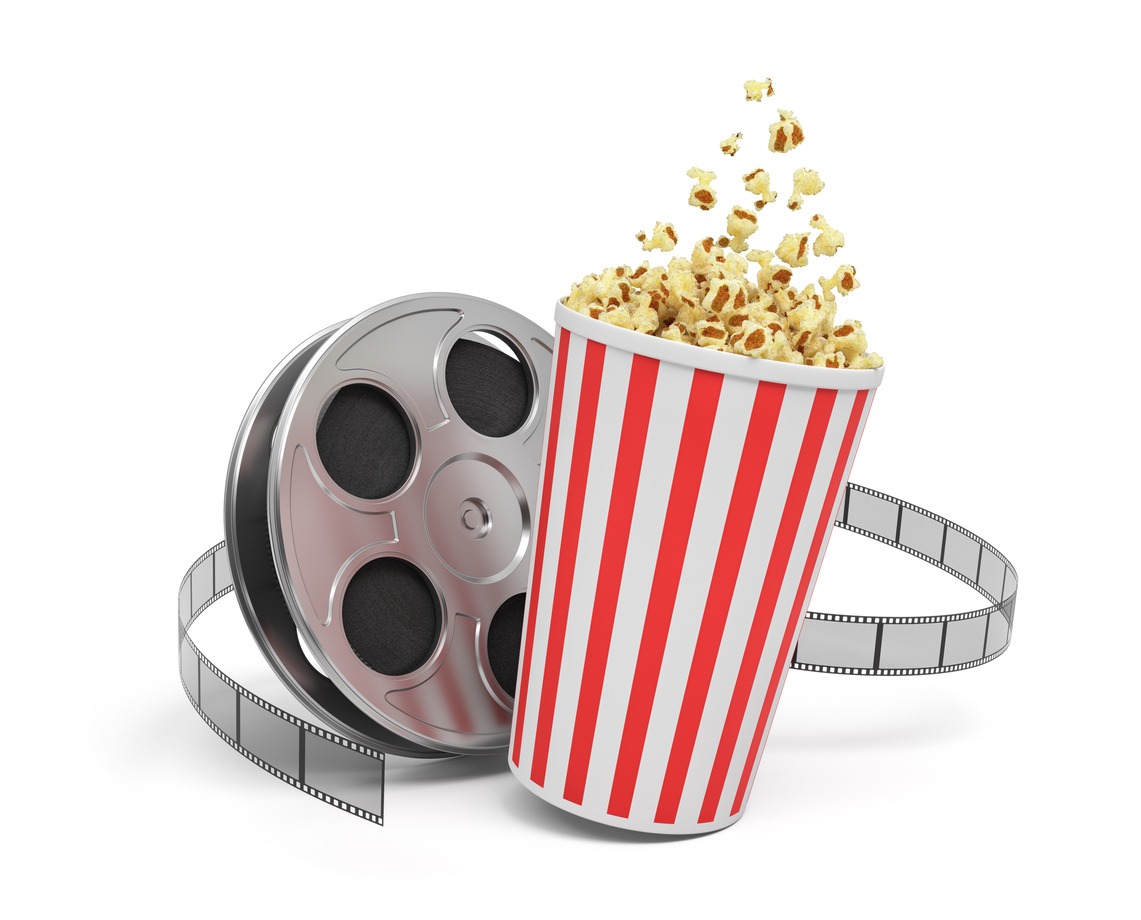 popcorn and film reel