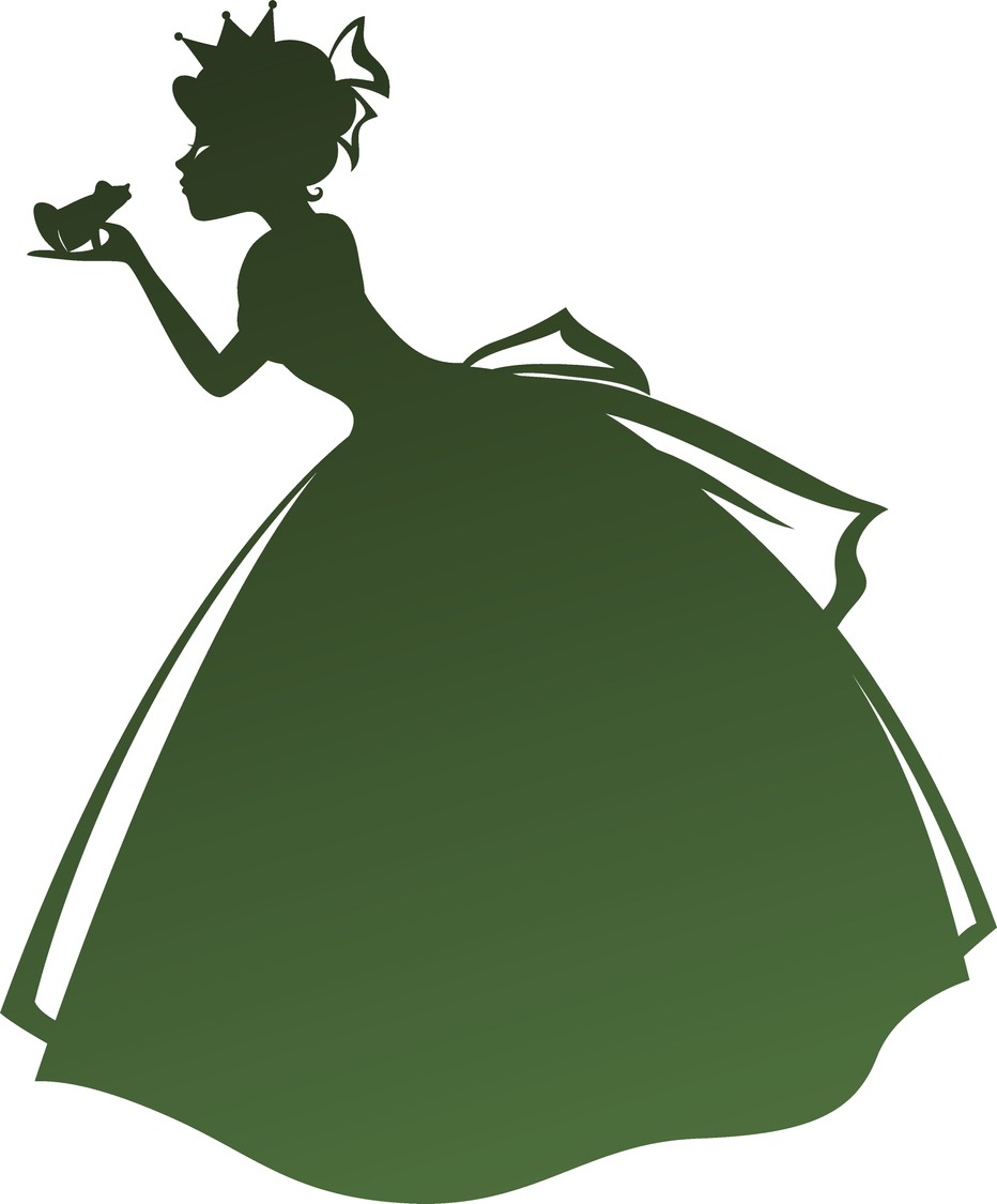 silhouette of the Princess and the Frog