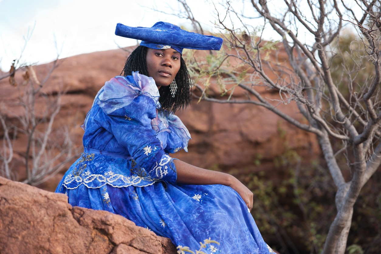 woman wearing a Herero traditional dress
