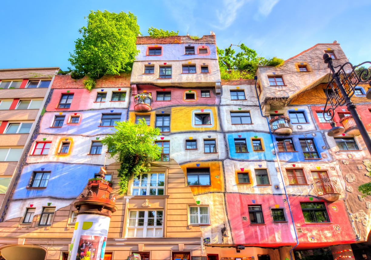 Hundertwasser house in Vienna, Austria