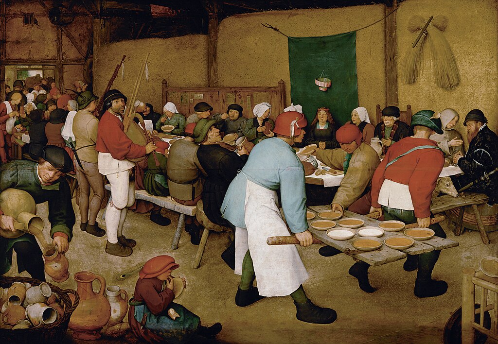 “The Peasant Wedding” (1567 or 1568) by Pieter Brueghel the Elder