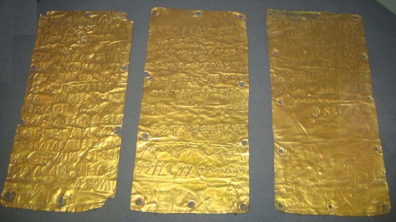 The Pyrgi Gold Tablets (circa 500 BCE)
