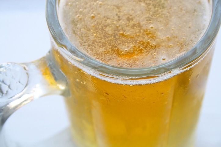 beer in a frosted mug