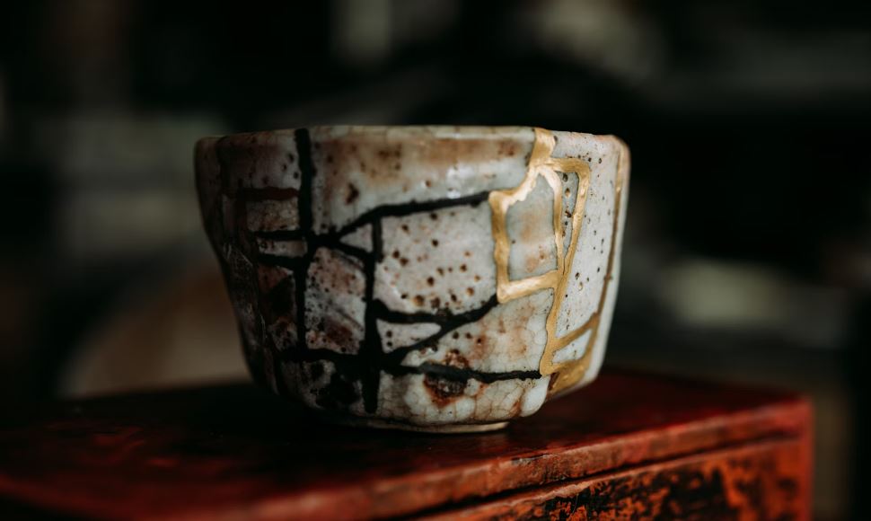 floral ceramic cup
