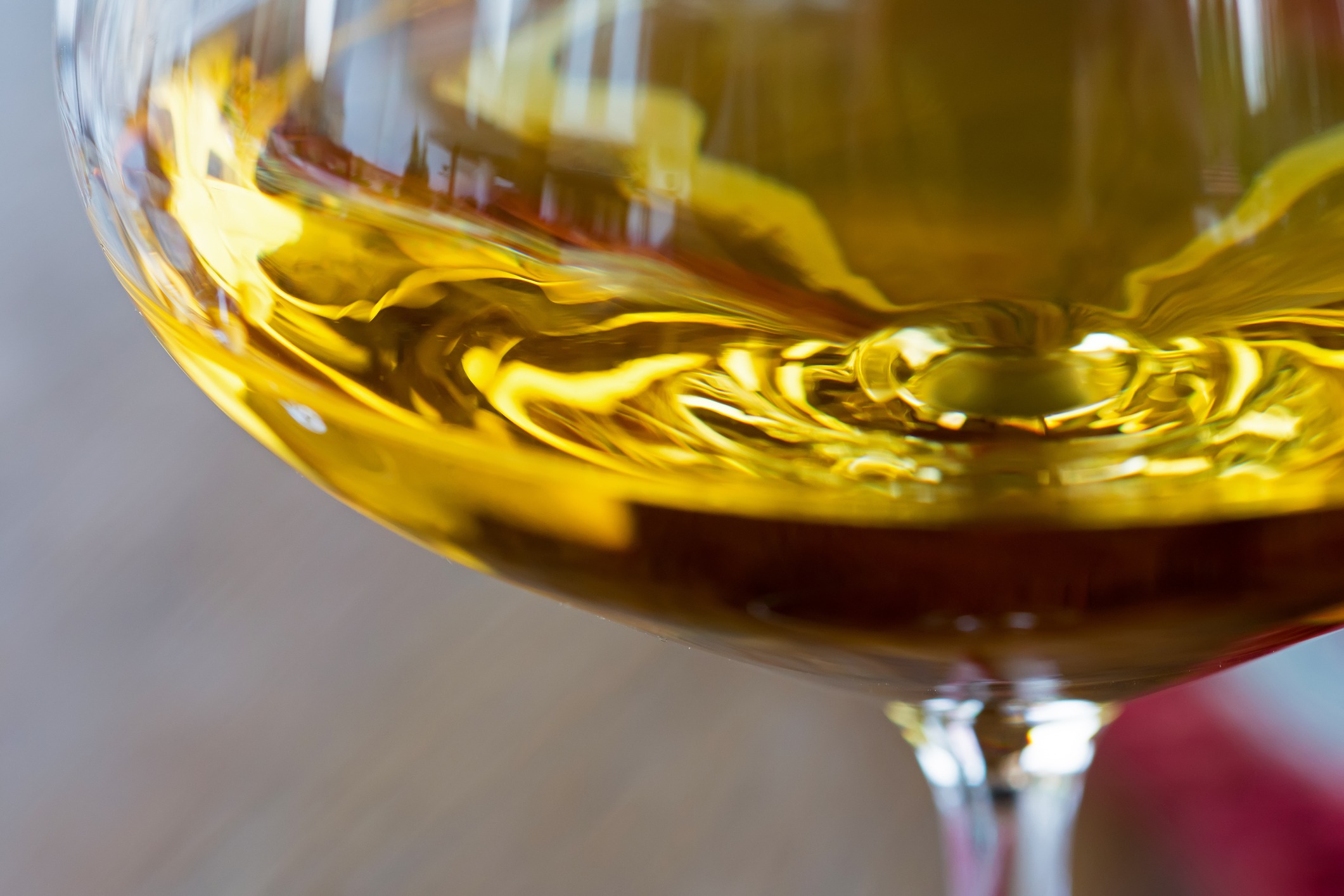 glass of chardonnay up close
