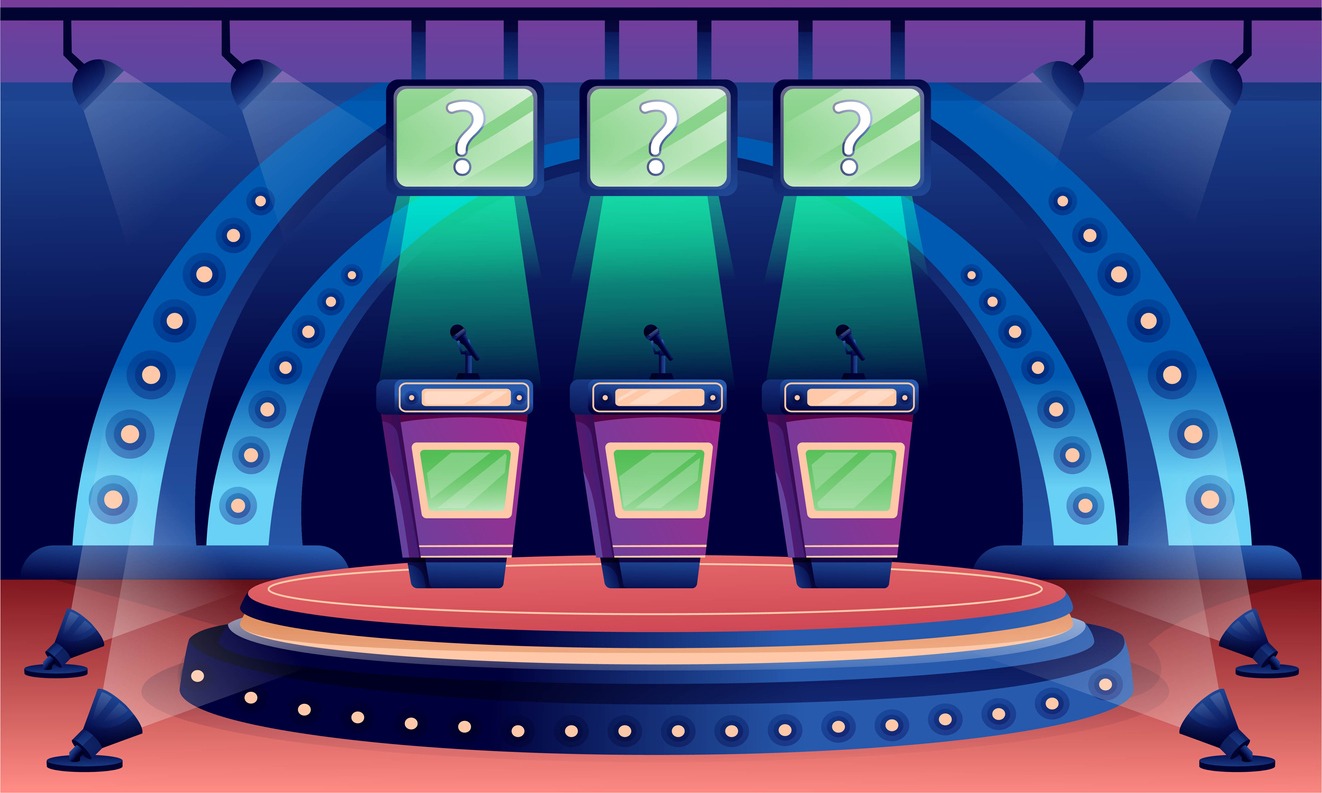 illustration of a TV game show set