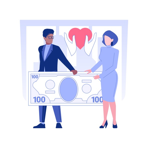 illustration showing philanthropy