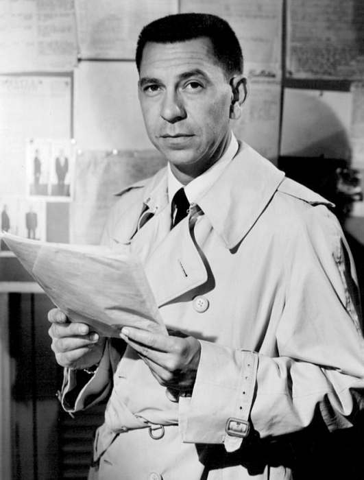 Jack Webb as Sergeant Joe Friday from the television series Dragnet