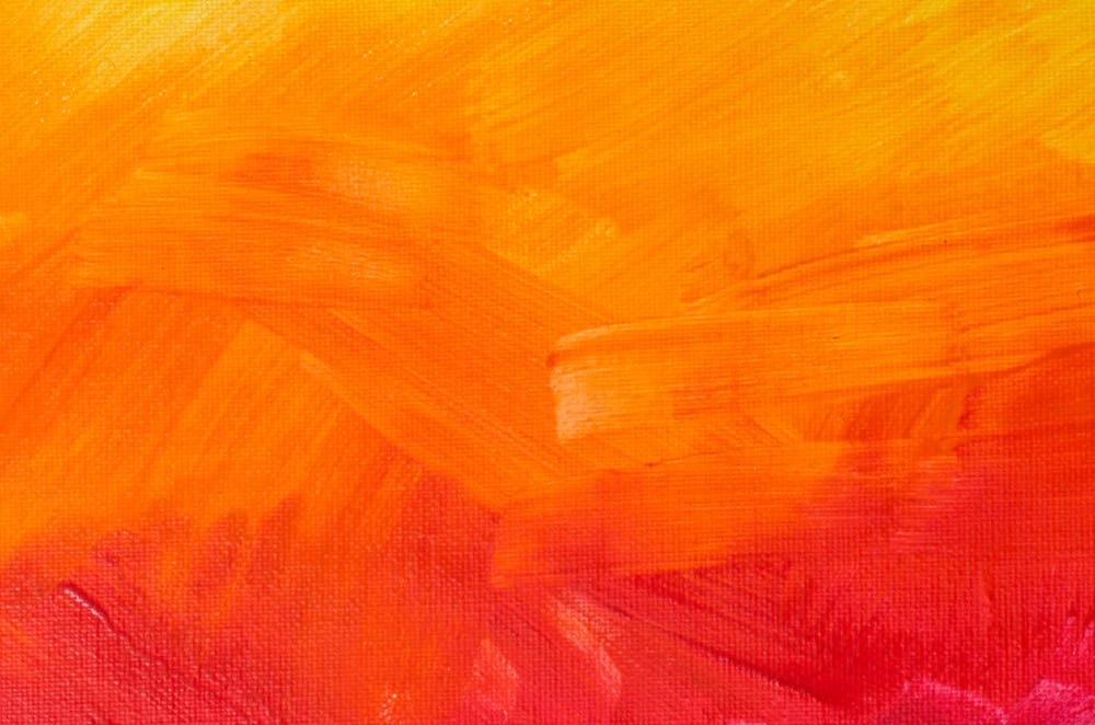 Orange painted art