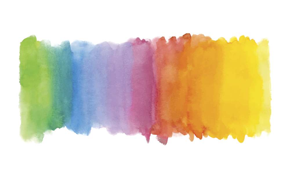 Rainbow water color painting