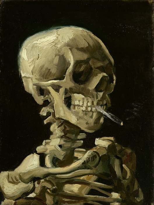 Skull of a Skeleton with Burning Cigarette, c.1885–86. Van Gogh Museum, Amsterdam