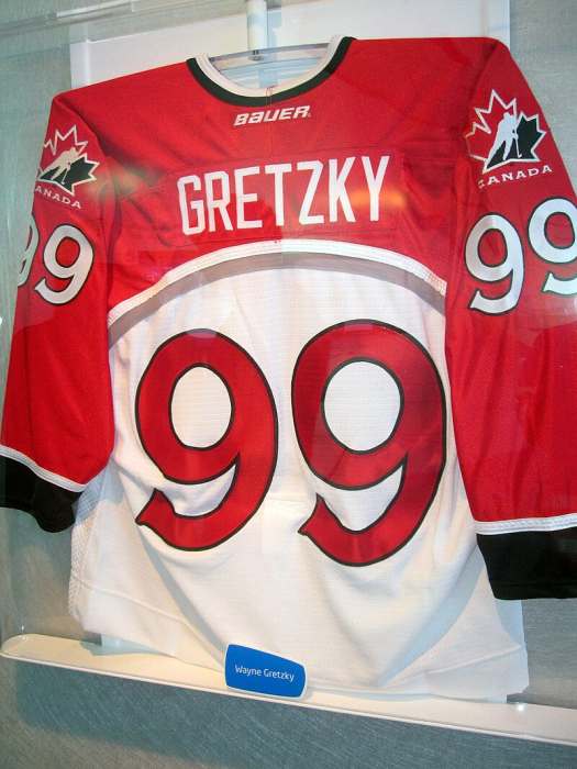 Team Canada jersey worn by Wayne Gretzky during the 1998 Winter Olympics