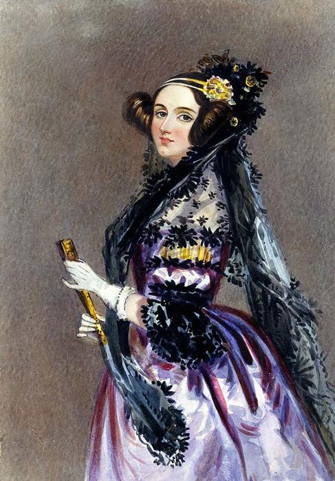Watercolour portrait of Ada Lovelace