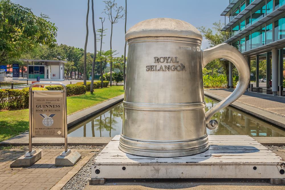 World's tallest pewter beer mug from the Guinness Book of Records at the 150 years old world's leading Royal Selangor Pewter factory