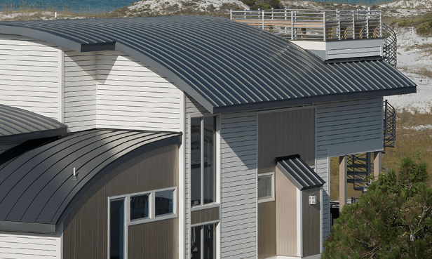 Curved roof
