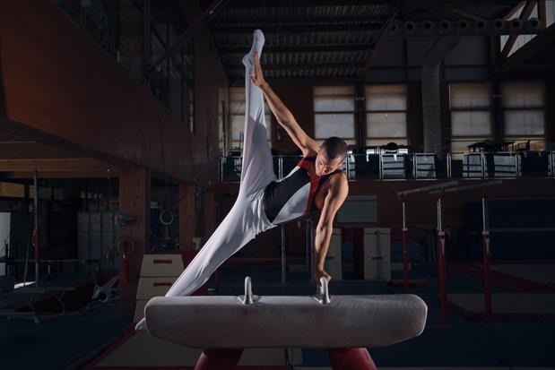 A male gymnast
